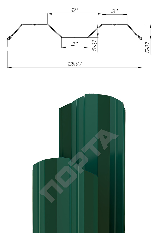 Штакетник М 128